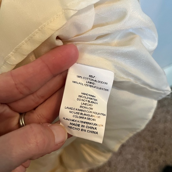 The Post Bethany Tiered Maxi Dress Size S Cotton Smocked Tie Back Open Back NWOT - Picture 10 of 13